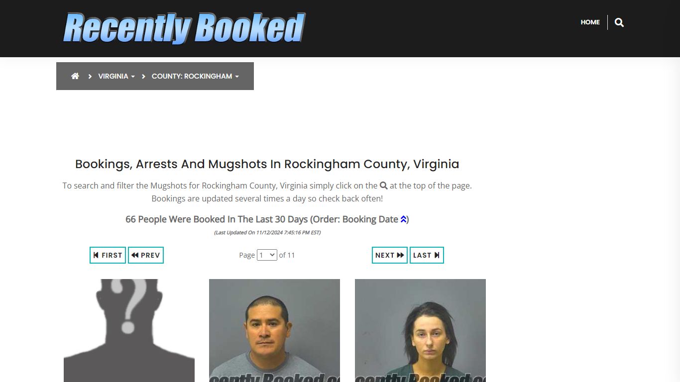 Bookings, Arrests and Mugshots in Rockingham County, Virginia